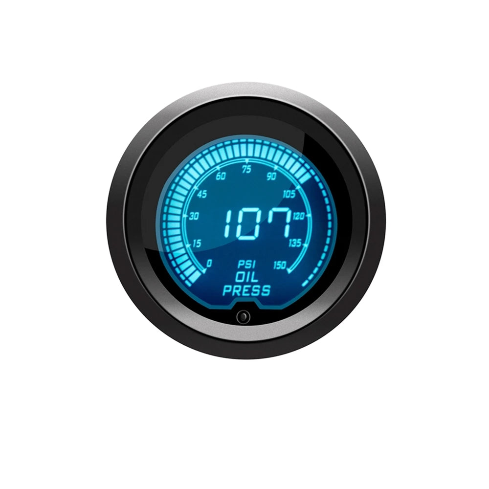 52mm Car Gauge Set | 7 Color LCD Digital Display Tachometer Boost Water Temp Oil Te additional angle