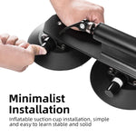 Rockbros Suction Cup Holder with Pump | Roof-Top Bike Rack Vacuum Mount for MTB and Ro close-up view