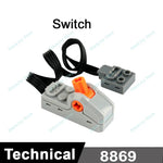 MOC Power Functions M/L/XL Motor Battery Box IR Remote Receiver for RC Car Robot Model close-up view