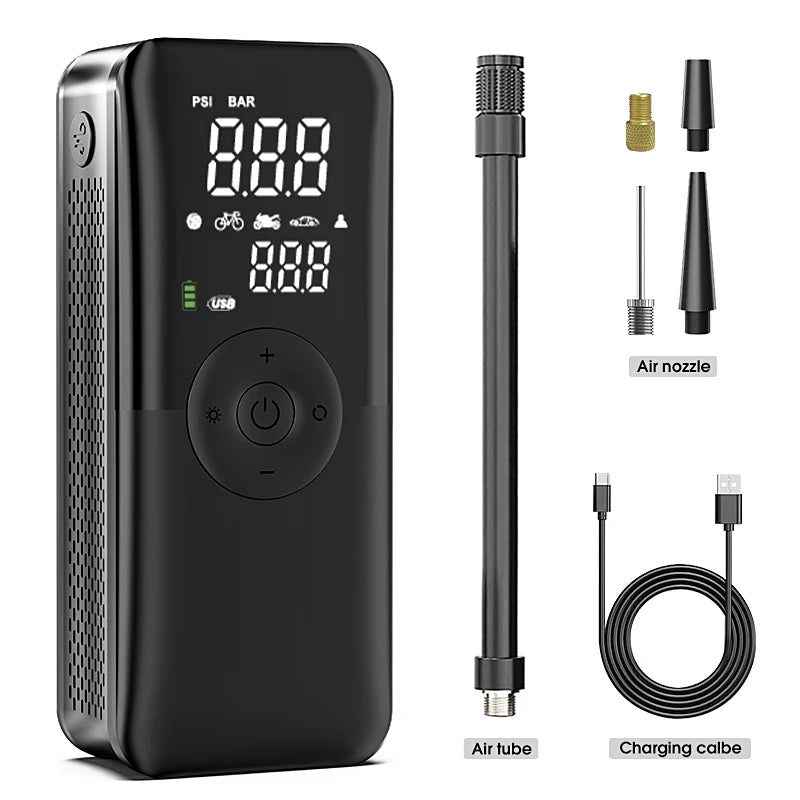 CARSUN Rechargeable Air Pump Tire Inflator | Portable Cordless Digital Compressor for alternate view