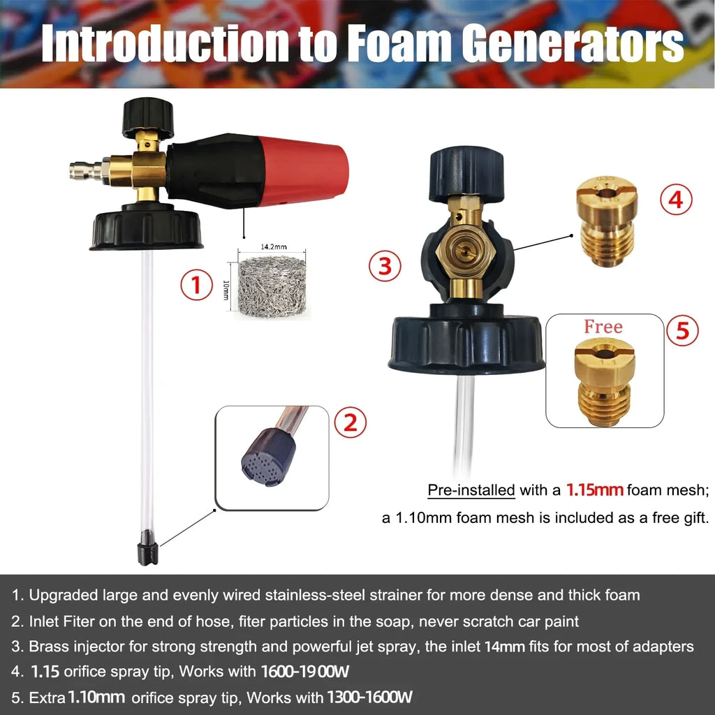 Graffiti Design High Pressure Washer Gun | 4350PSI Multi-Functional Tool with Foam Bo lifestyle view