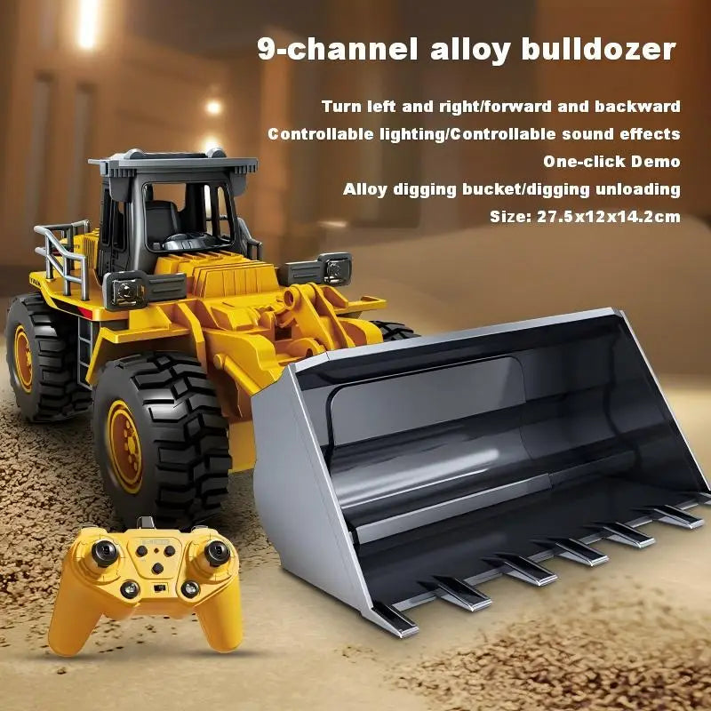 Alloy Remote Control Excavator Toy Car with Lights Sound Effect Electric Excavator Autom detail view