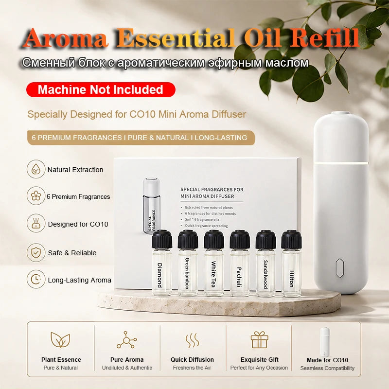 6Pcs 4ML Car Diffuser Essential Oil Refill Set Air Freshener Long Lasting Fragrance Q alternate view