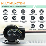 Profession Magician OBD2 F835 Head Up Display | Car Digital Boost Gauge Voltage Speed alternate view