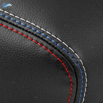 LHD/RHD For BMW 3 Series E46 1998- 2005 Car Interior Center Control Console Armrest Box Pad Black-red&blue line Leather Cover