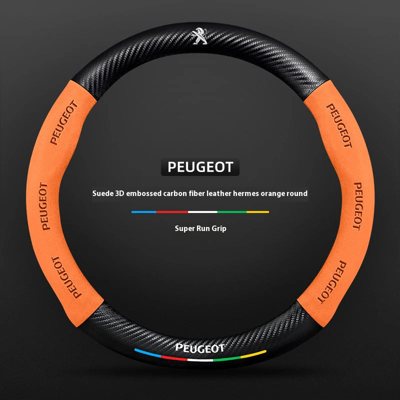 Car Steering Wheel Cover For Peugeot 106 107 108 206 207 208 301 307 308 406 407 40 additional angle