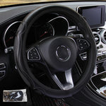 [FE] [FE] Universal Auto Car Steering Wheel Cover Leather Breathable Anti-slip 38cm lifestyle view