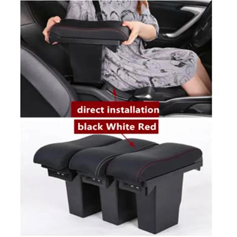 For Peugeot 2008 Armrest box 2012-2018 Car Storage Box With USB Charging Auto Retrofit Parts Interior Details Car Accessories