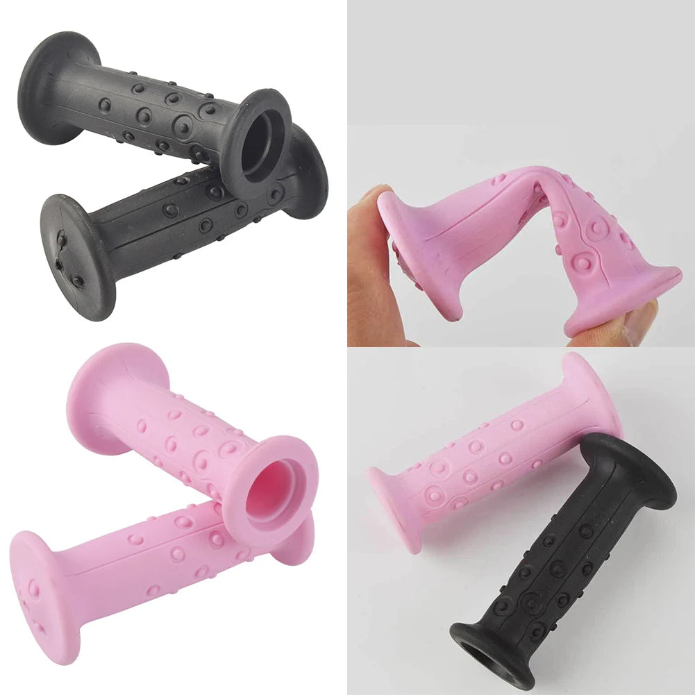 1 Pair Rubber Children Bike Soft Handlebars Grip Rubber Handle Cove For 19mm Handlebar 3.6inch Child
