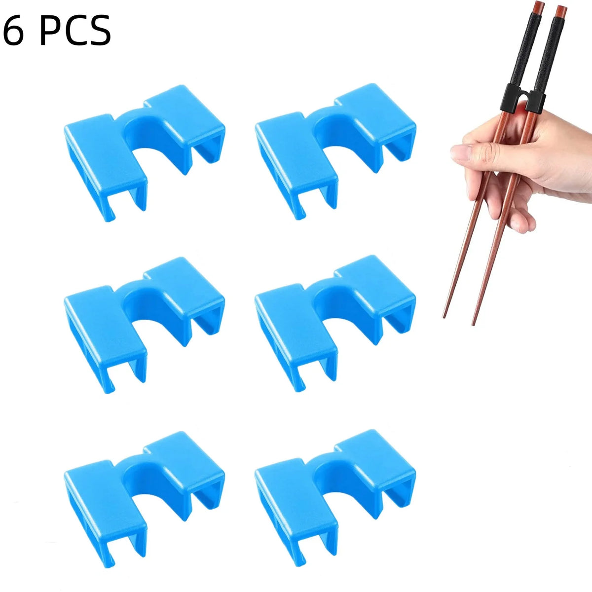 6PCS Reusable Training Chopsticks Helpers Right Left Handed Non-Slip Reusable and Rep alternate view