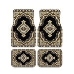 Red Bohemian Paisley Print Car Floor Mats 4Pcs Universal Anti-Slip Auto Carpet Interi lifestyle view