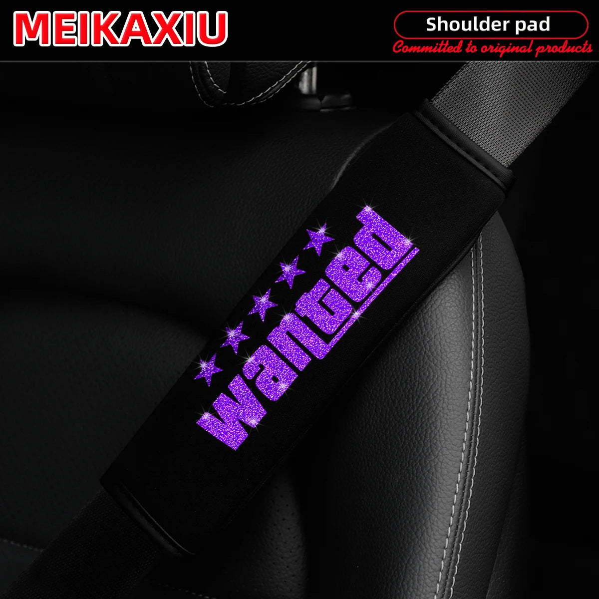 WENTED Flash Bllingbling New Style Comfortable Fabric Car Seat Belt Shoulder Cover Car I detail view