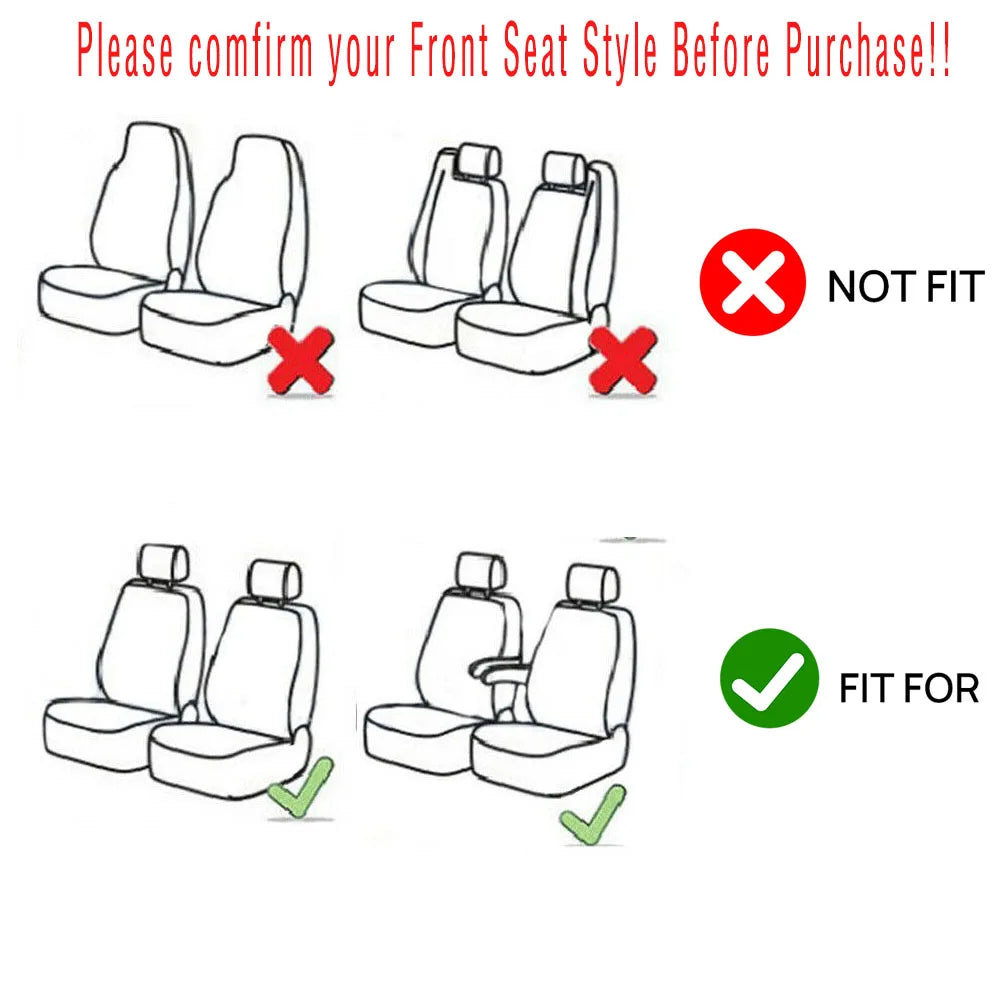 2PCS Car Seat Cover Premium PU Leather Front Seat Cushion Four Season Universal for Most Car SUV Car Interior Seat Protection Cover