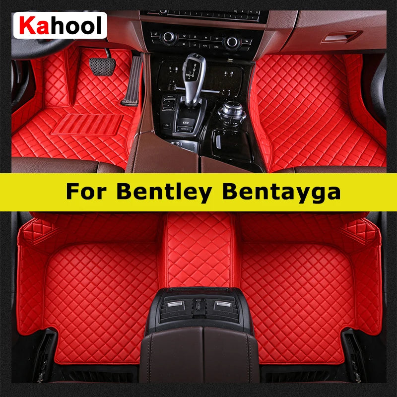 KAHOOL Custom Car Floor Mats For Bentley Bentayga Auto Carpets Foot Coche Accessorie