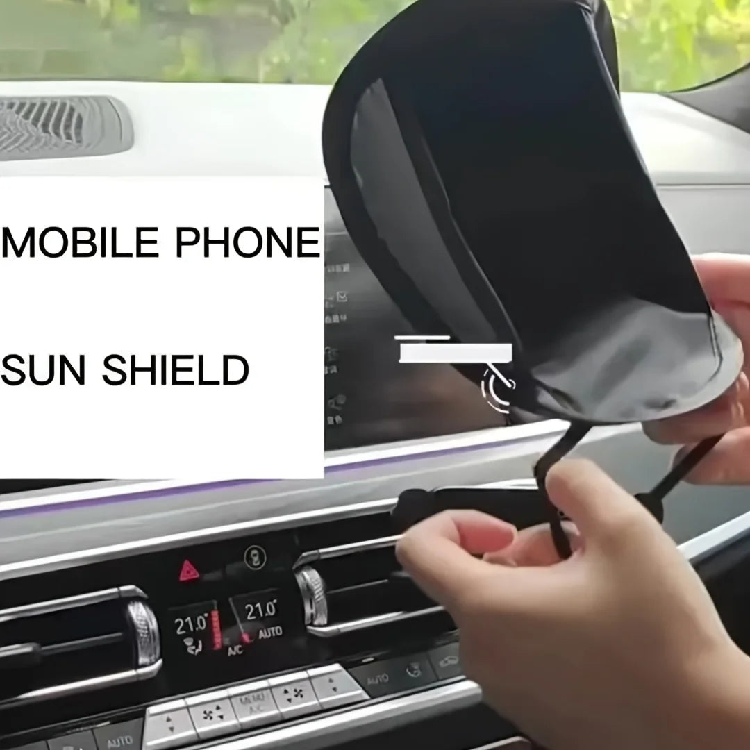Car Dashboard Phone Sunshade, Vertical Sunshade for Dashboard Phone, Car Phone Umbrel lifestyle view