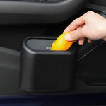 Car Trash Can with Lid Universal Vehicle Mini Leakproof Garbage Bin Car Organizer Storage for Front