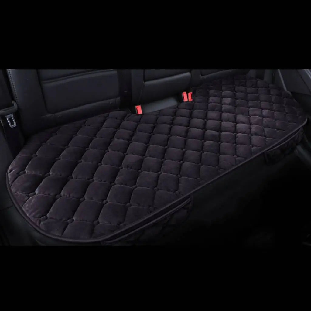 Car Seat Cushion Cover Universal Winter Warm Rear Seat Protector Three Piece alternate view