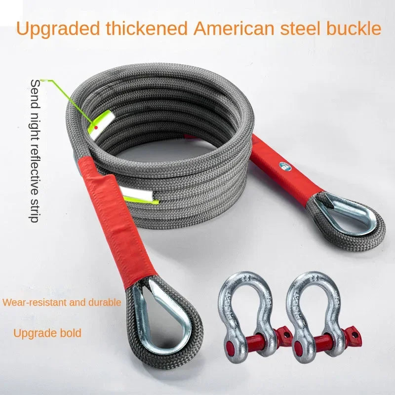 Multiple Sizes Car Outdoor Off-road Trailer Tow Rope | Emergency Rescue and Pulling Rope