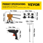 SucceBuy Paintless Dent Removal Rods Stainless Steel Rods Car Dent Repair Kit Glue Puller Kit for Auto Dent Removal Door Dings
