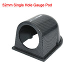 AD 2" 52mm Red and Blue Dual LED Car Gauge Set | Boost, Water Temp, Oil Temp, Oil Pres close-up view