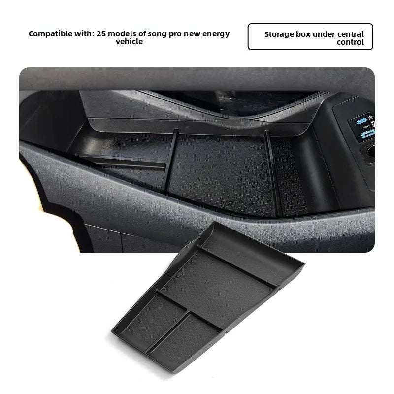 Center Console Organizer Tray for BYD Song Pro 2025 Armrest Storage Box with Non-Slip Mat Drop-in Car Interior Accessory
