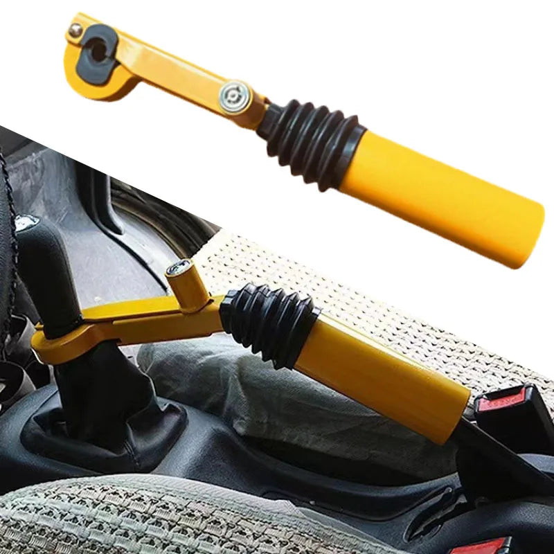 Car Steering Wheel Lock with Adjustable Handbrake Gear Shift Lock Car Safety Anti-Theft Lock Gear Sh