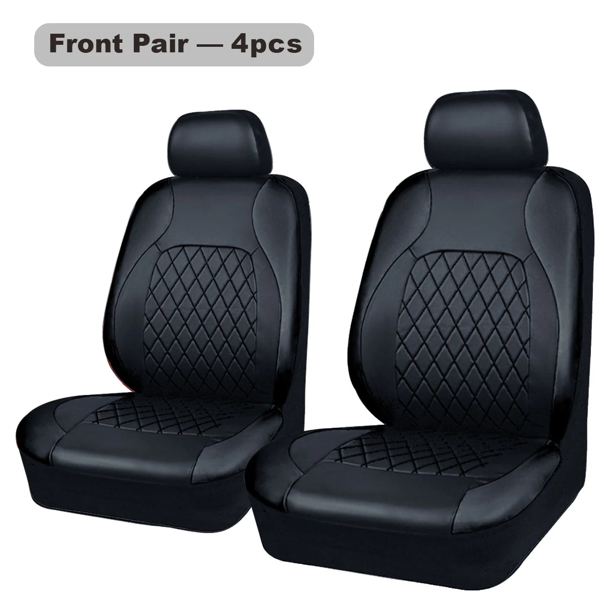 All Season Quited PU Leather Car Seat Cover Full Surrounded Seat Protector Waterproof close-up view