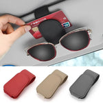 Universal Car Auto Sun Visor Eyeglass Hanger Clip Leather Glasses Holder Magnetic Mul lifestyle view