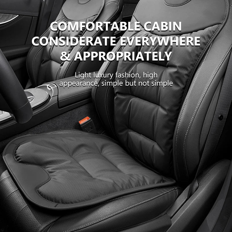 AUTOMECHANIST Car Seat Cover Front Rear Seat Cushion Protector Nappa Leather Soft Seat close-up view