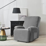 1/2/3 Seater Velvet Stretch Recliner Sofa Cover  Relax Armchair Slipcover Elastic All-inclusive Reclining Sofa Protector
