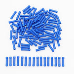 10/50/100 Pcs Straight Butt Wire Terminals Splice Insulated Crimp PVC Copper Tube Elec close-up view