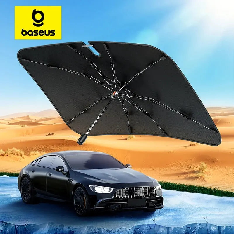 Car Windshield Sun Shade Umbrella Wider Hemmed Edges Summer Sun Protection
