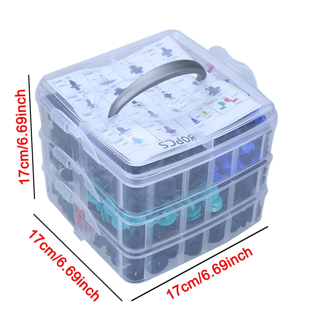 680pcs/Box Auto Fastener Clip 23 Sizes Mixed Car Body Push Retainer Pin Rivet Bumper Door Trim Panel Retainer Fastener Kit