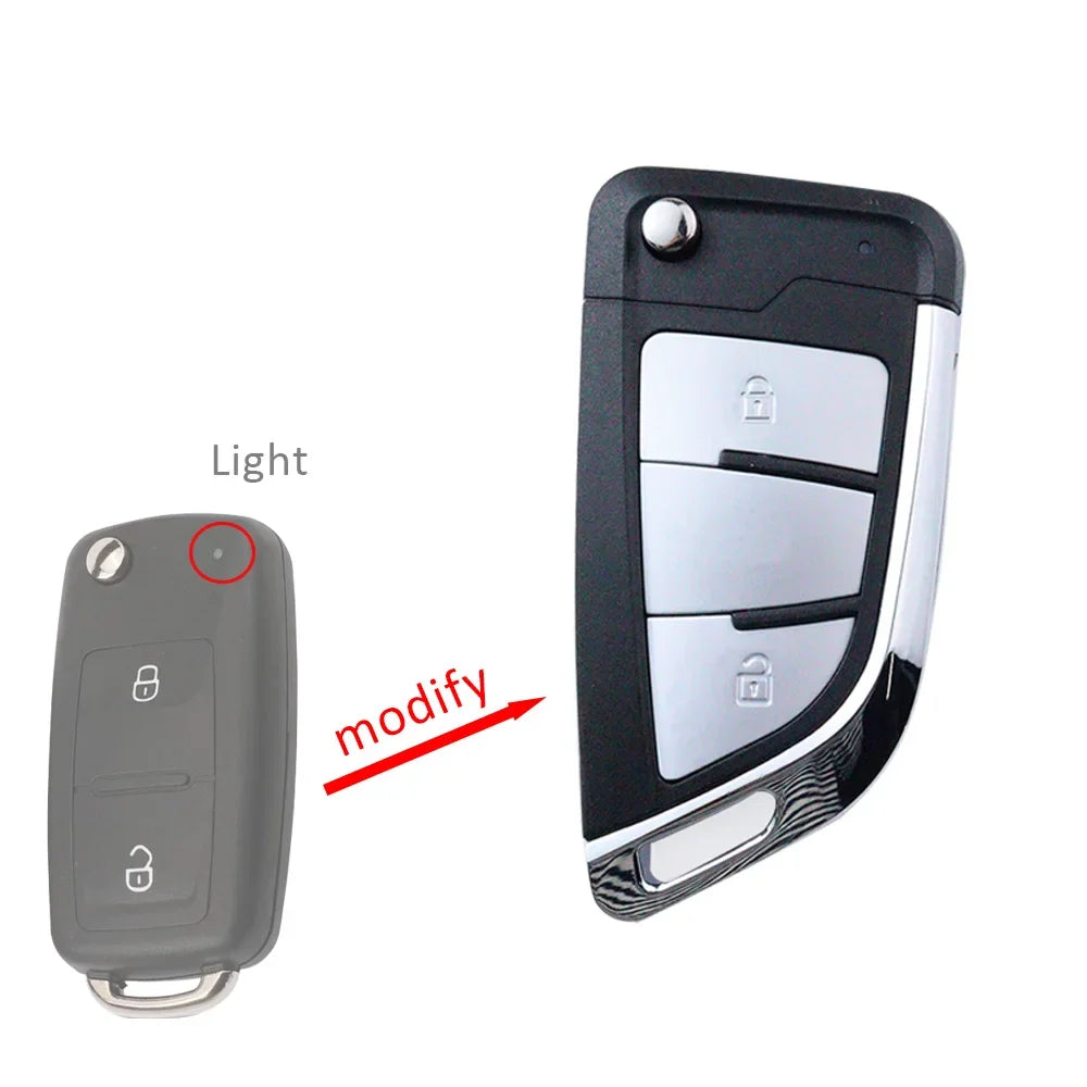 Car Key Fob Case Shell Housing for Vw B5 for Volkswagen Beetle/Caddy/Passat/Golf/Jetta close-up view