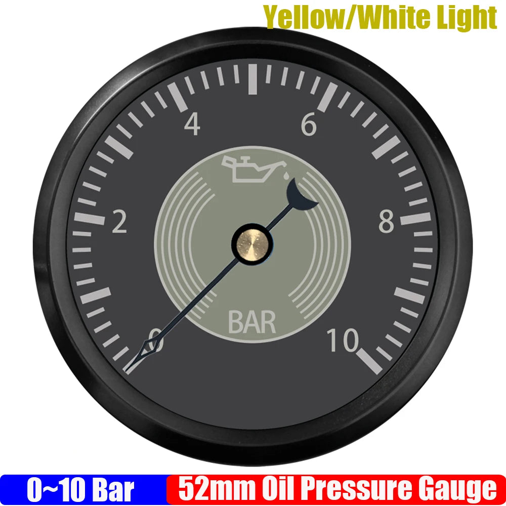Retro Classic 52mm Gauge Set | Oil Pressure Voltmeter Fuel Water Temp for Car Boat 12 alternate view