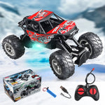 4-Way Remote Control Car with Lights, Anti-Slip Rubber Tires, Outdoor Off-Road Climbin close-up view