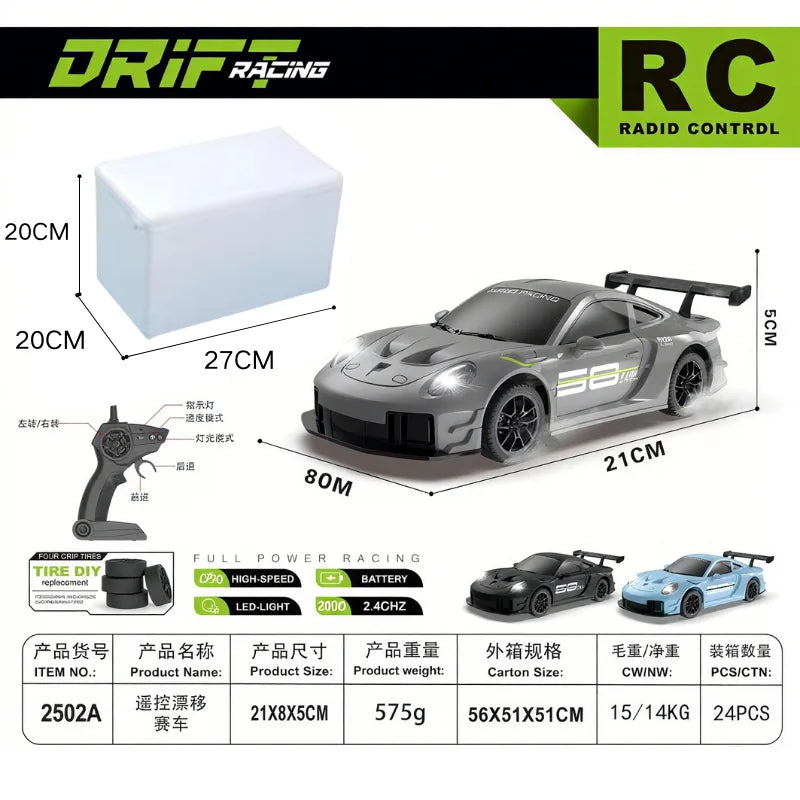 2026 New, Limited Edition Rc Drift GT3 RS 911 mi SU7 1:24 Drift Racing Car, Kids Gift wi detail view