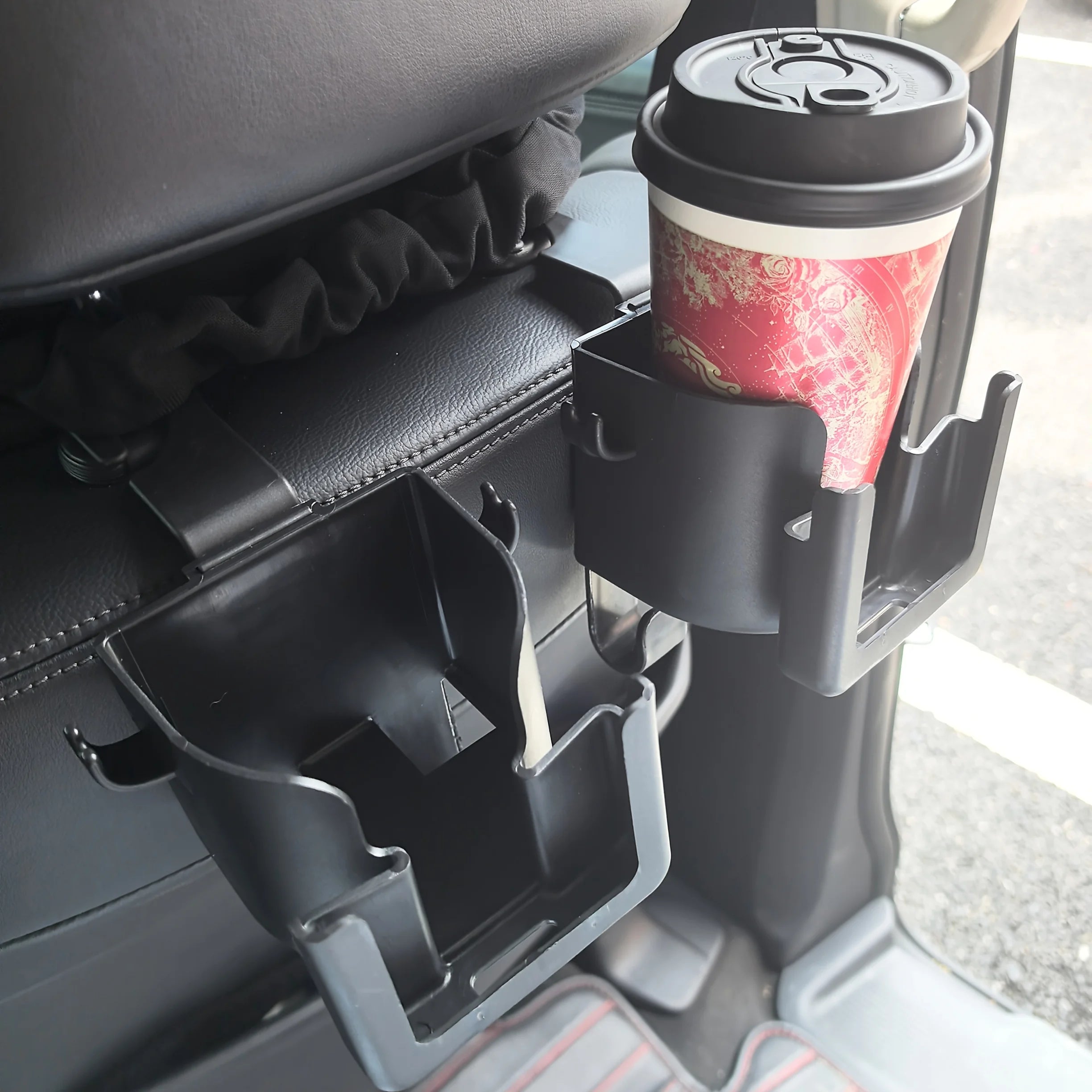 2pcs Car Seat Back Storage Rack with Cup Holder | Multi-Functional Organizer for Mo additional angle