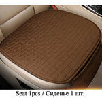 Flax Car Seat Cushion Pad Thick Fiber Filled Seat Cover close-up view