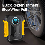 CARSUN Portable Air Compressor | Digital Tire Inflator with LED Light for Cars and Mo alternate view