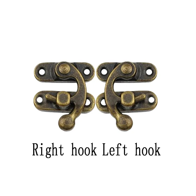 4pcs Box Toggle Latch Hasp Hook Lock Closure for Wooden Jewelry Chest Gift Wine Case L close-up view