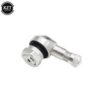 WYMECT 90 Degree Aluminum Alloy Motorcycle Tire Valve Stem | Tubeless Rim Valve close-up view