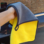 1/2/6pcs Microfiber Cleaning Towel Thicken Soft Drying Cloth Car Body Washing Towels alternate view