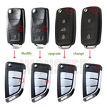Car Key Fob Case Shell Housing for Vw B5 for Volkswagen Beetle/Caddy/Passat/Golf/Jetta/Polo/Scirocco