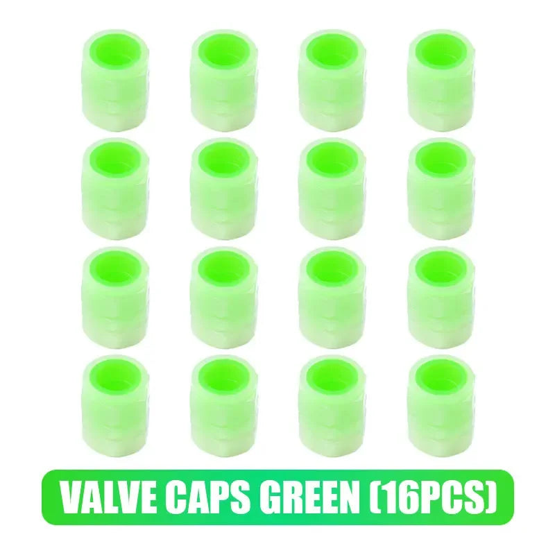 Glow-in-the-Dark Tire Valve Caps | Luminous Car Motorcycle Accessories additional angle