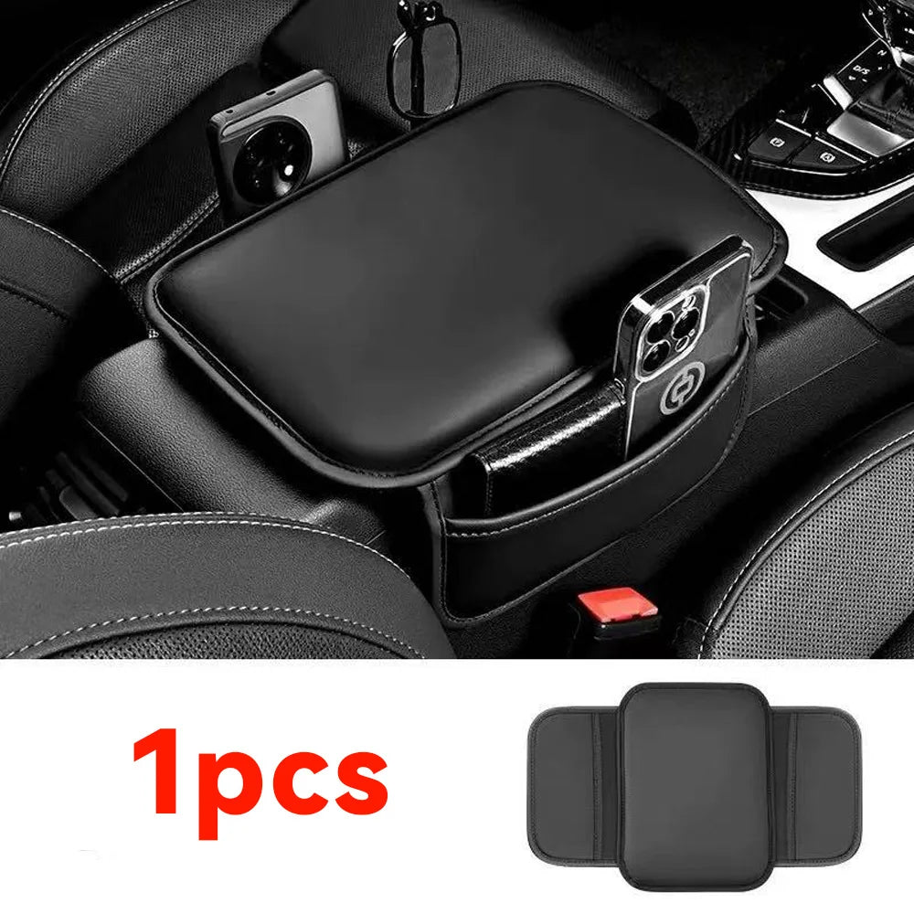 Car Arm Rest Cushion Center Console Protection Cover Auto Armrest Box Pad with Storage Pocket Car Interior Accessories