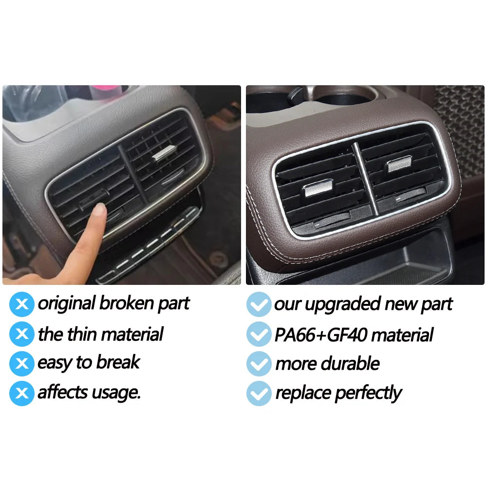 Car Rear Console Air Vent Outlet Grille AC Tab Clip Repair Kit Outer Frame For Benz  GLS GLE W167 350 400 450 500 580 2020-2025