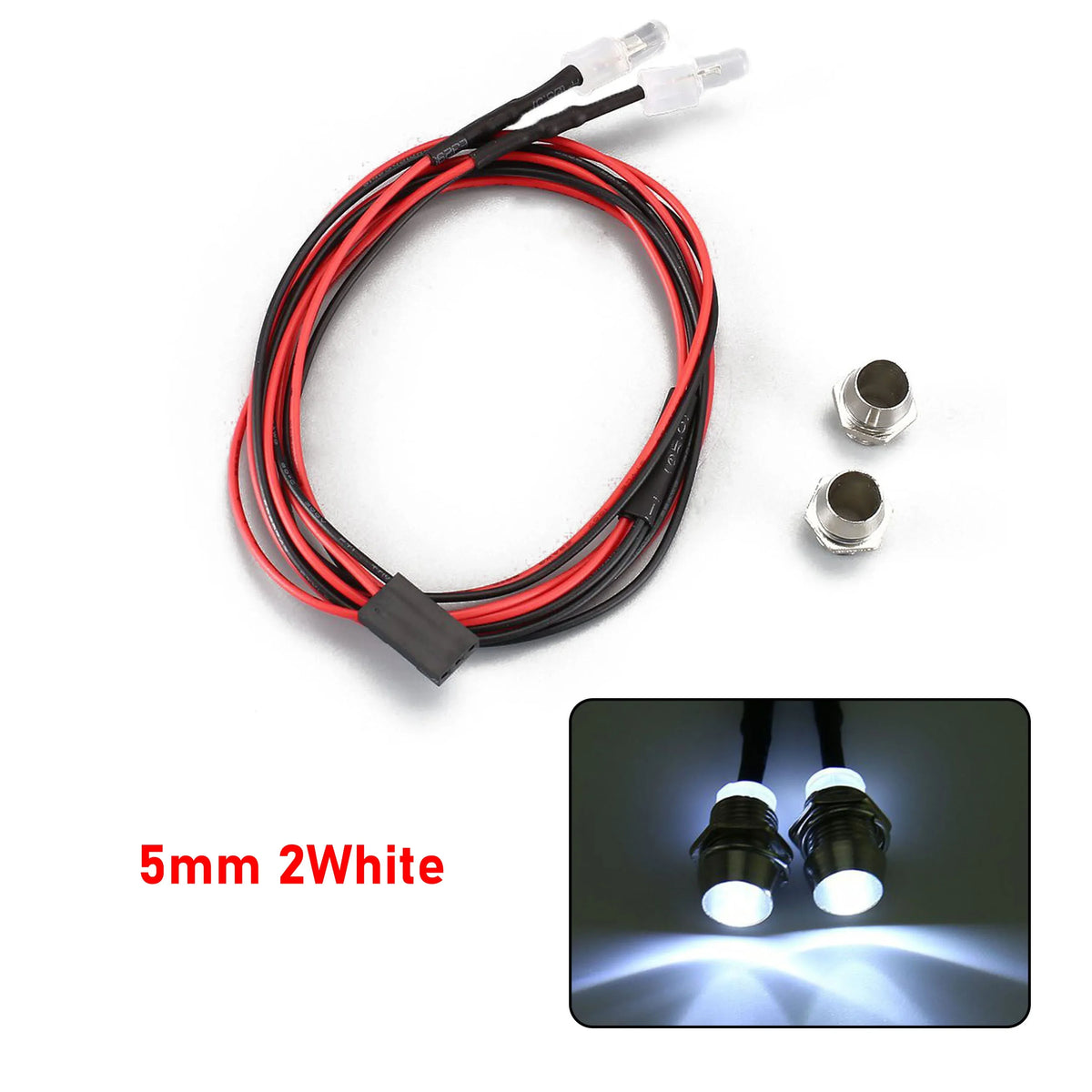 RC LED Light Kit Headlamps for 1/10 1/8 1/12 RC Car Truck Crawler Drift Car Headlight close-up view