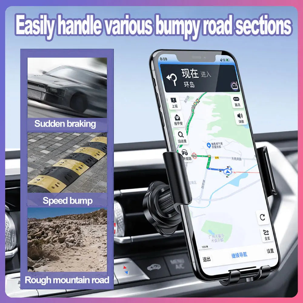 Car Phone Holder Air Vent Clip Mount For 5-7 Inch Mobile Devices