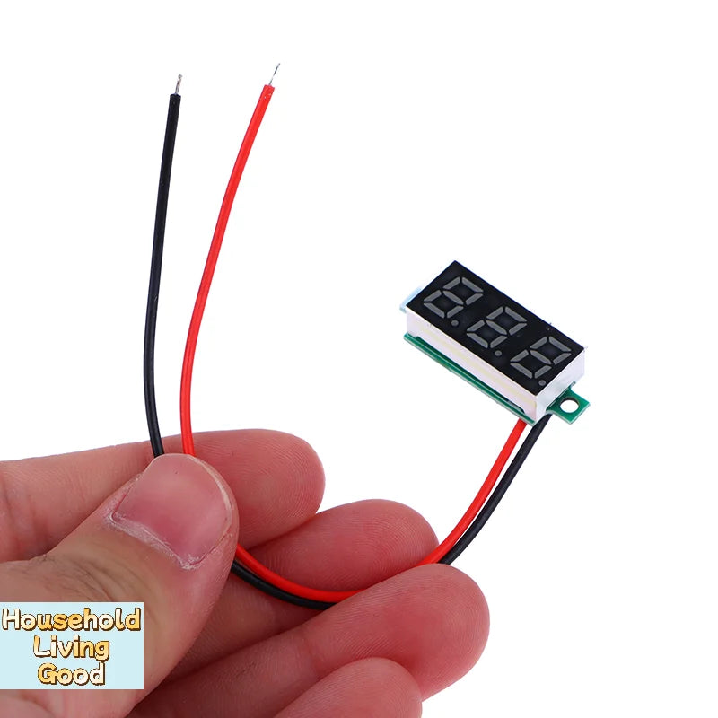 【DC5-30V Voltage Meter 0.28Inch LED Digital Voltmeter Auto Car Mobile Power Voltage Tester Detector Red Green Blue Yellow】
